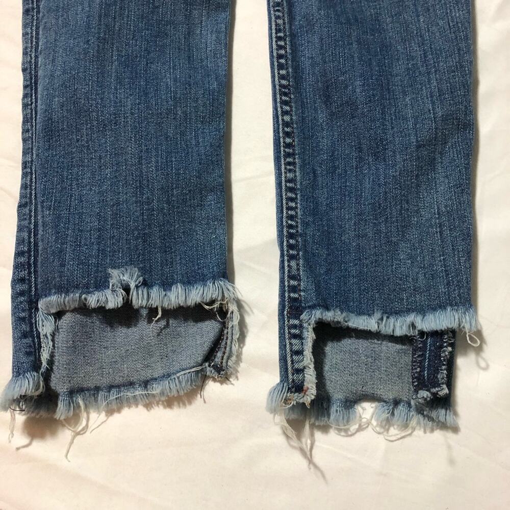 Hudson mid rise skinny with step hem distressed blue jeans womens 29 flap pocket - Picture 10 of 12